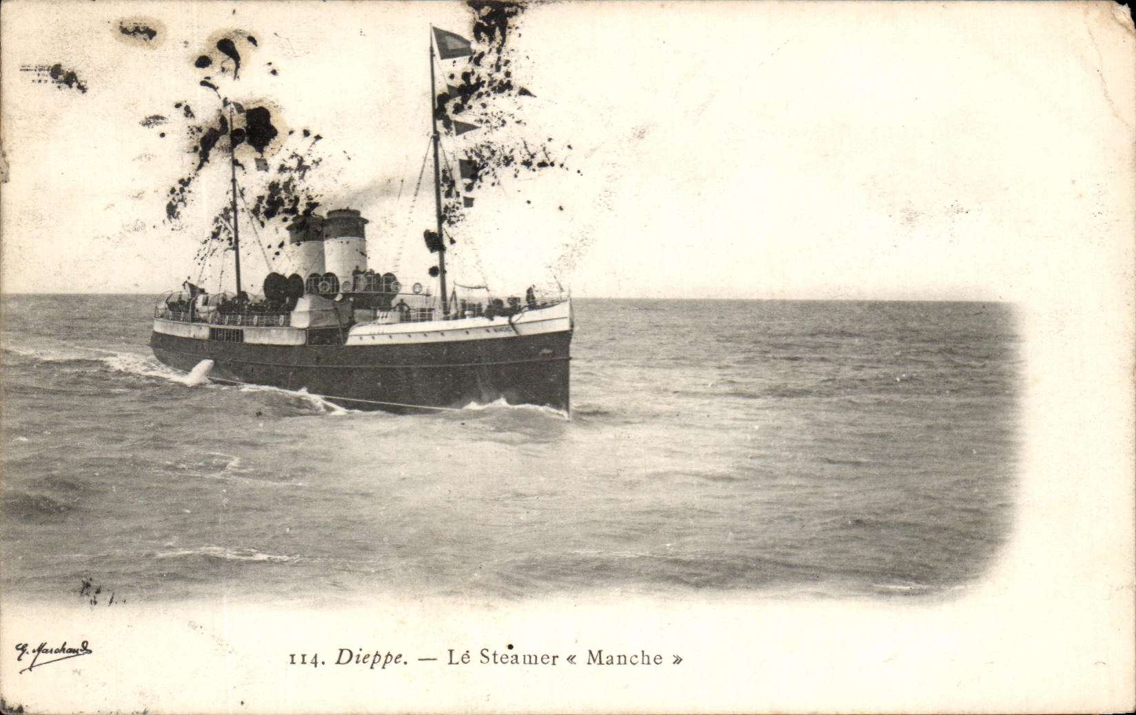 CPA Dieppe Le Steamer Bateau