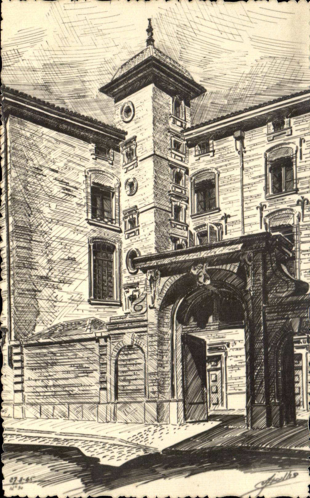 CPA Toulouse Hotel du Siecle sur l'emplacement de l'Hotel Duranti President du Parlement 