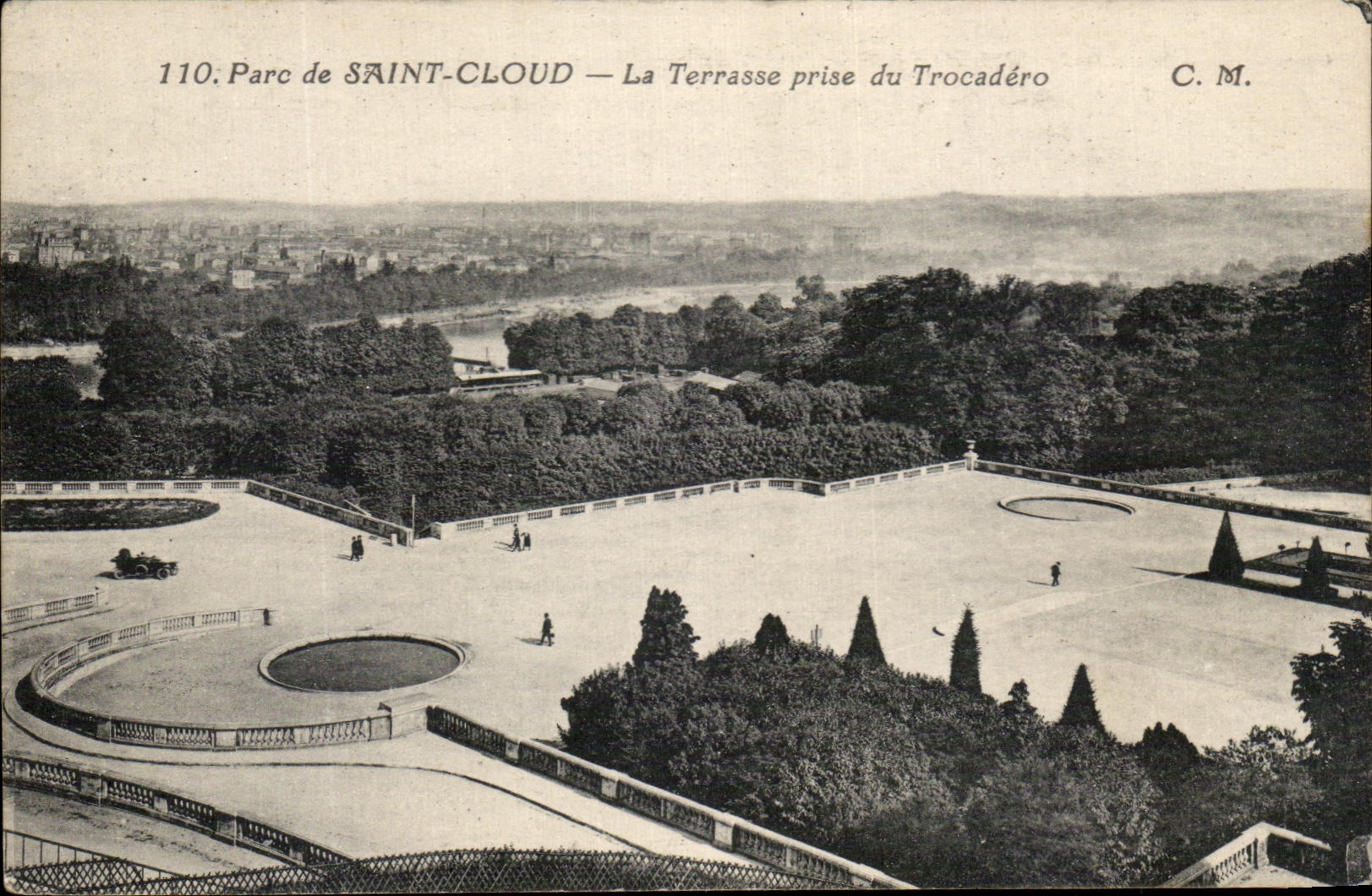 CPA Parc de Saint Cloud La Terrasse prise du Trocadero