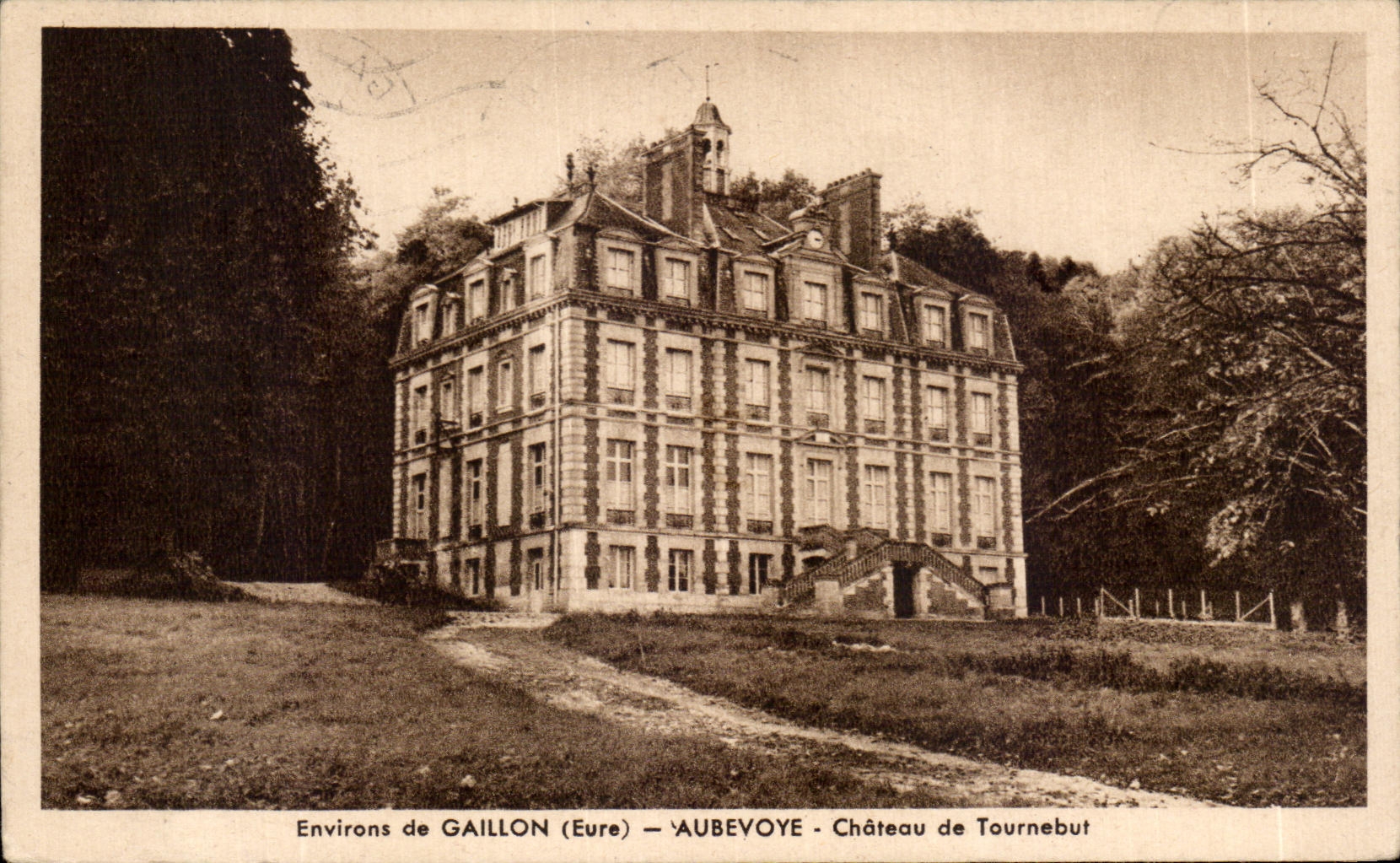 CPA Environs de Gaillon Aubevoye Chateau de Tournebut