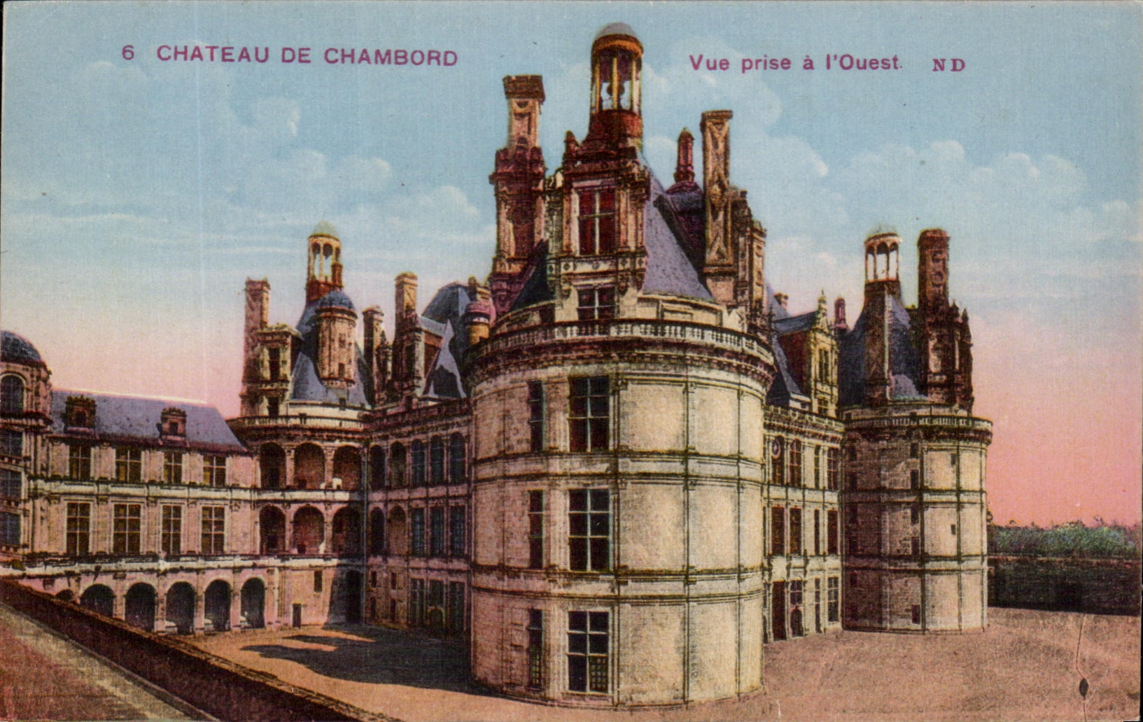 CPA Chateau De Chambord Vue Prise A l'Ouest