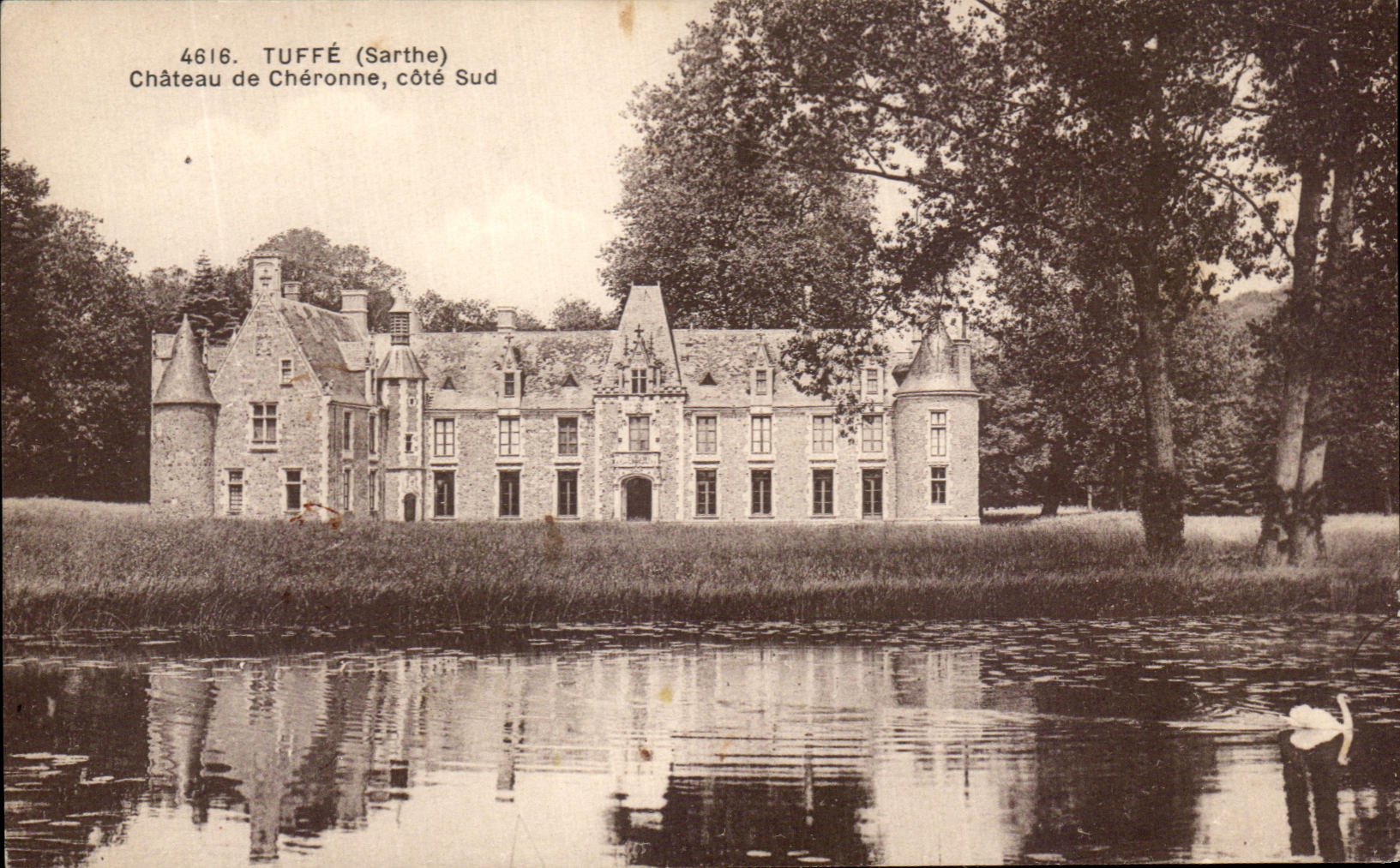 CPA Tuffe Chateau de Cheronne cote sud