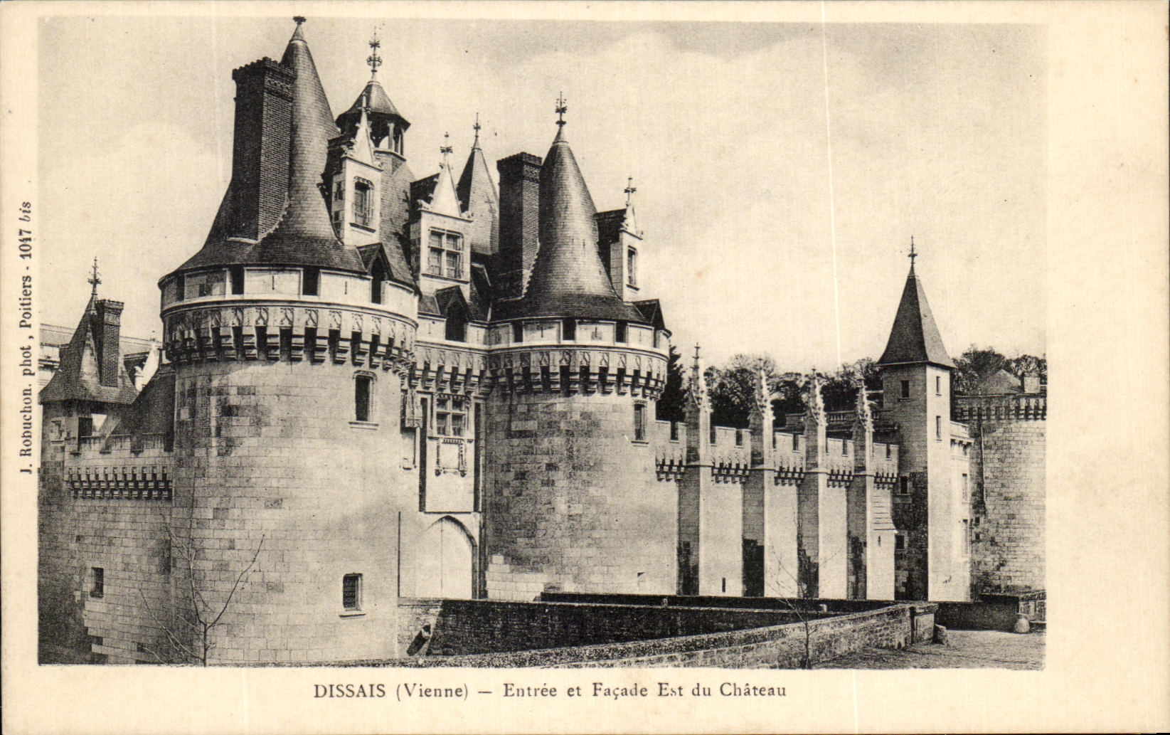 CPA Dissais Entree Et Facade Est Du Chateau
