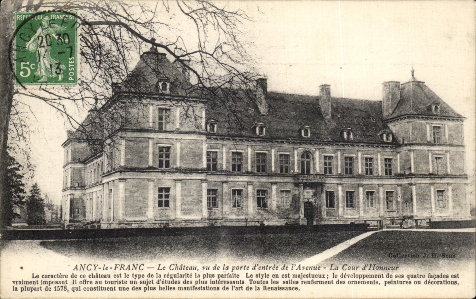 CPA ancy Le Franc Le Chateau Vu De La Porte d'Entree De l'Avenue La Cour d'Honneur