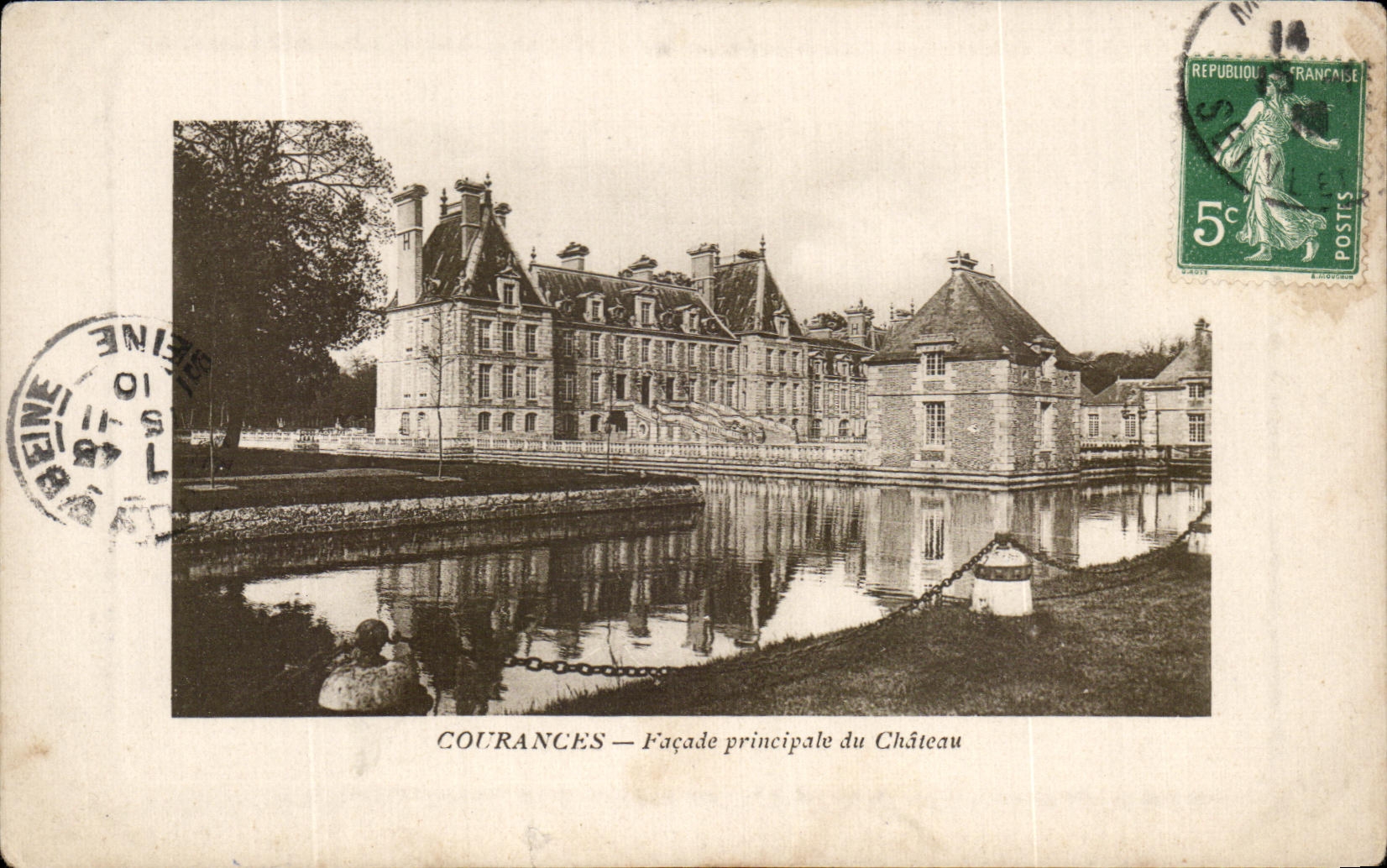 CPA Courances Facade Principale Du Chateau