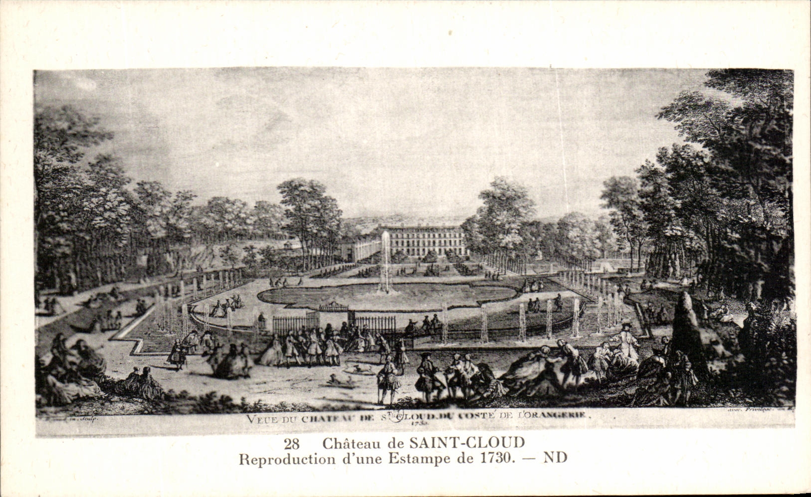 CPA Chateau De Saint Cloud Reproduction d'Une Estampe De 1730