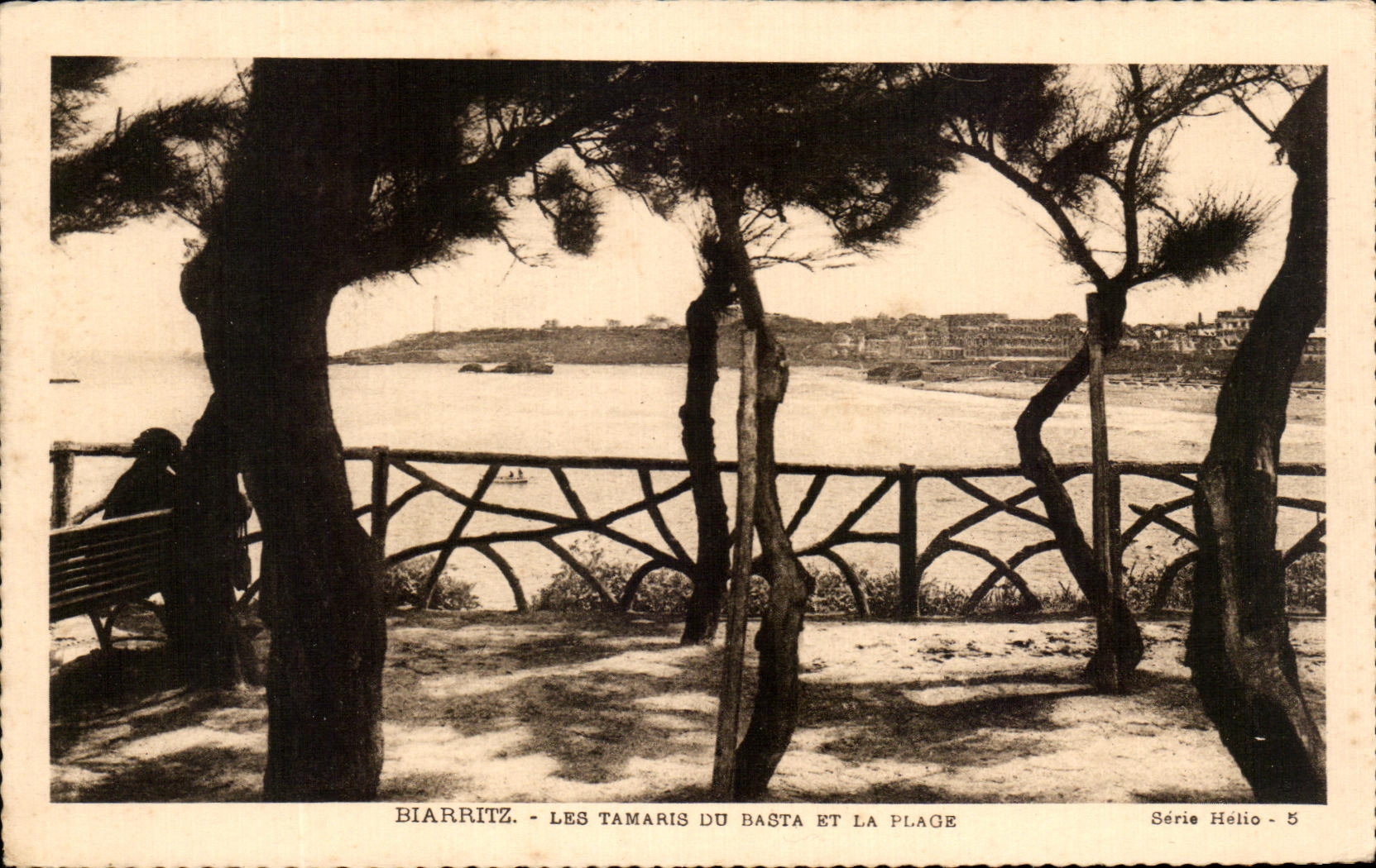 CPA Biarritz Les Tamaris Du Basta Et La Plage