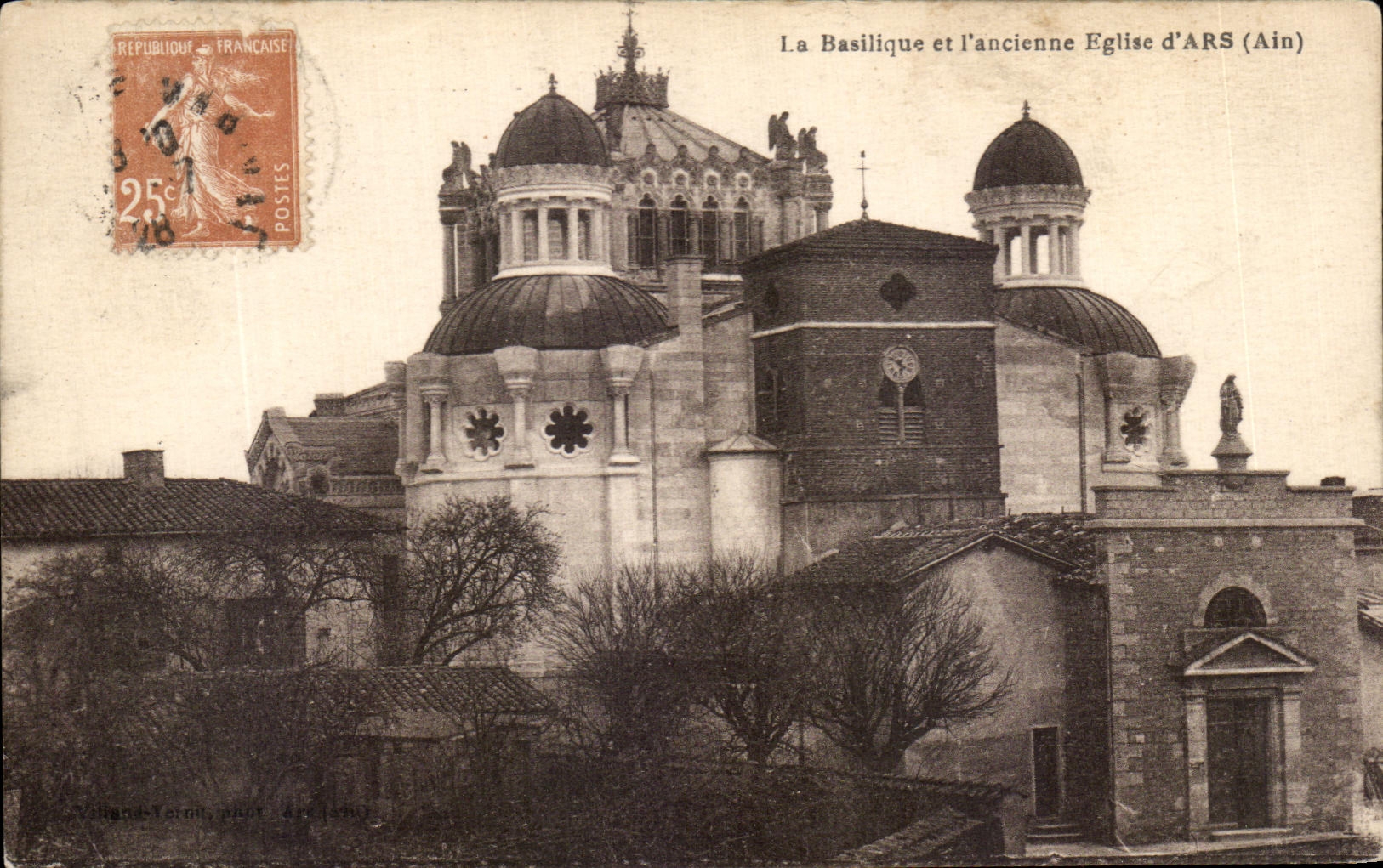 CPA Basilique et l'ancienne Eglise d'Ars