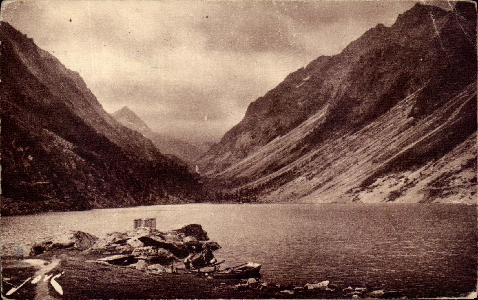 CPA Cauterets environs Le lac de Gaube