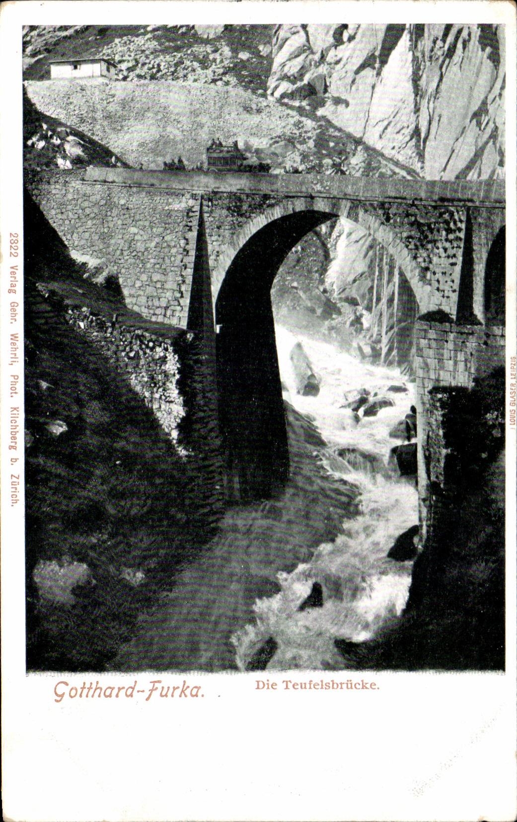 CPA Gotthard Furka Die Teufelsbruke