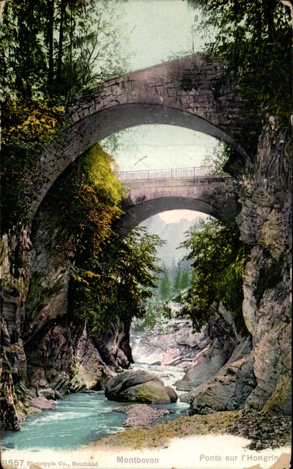 CPA Montbovon Ponts Sur l'Hongrin