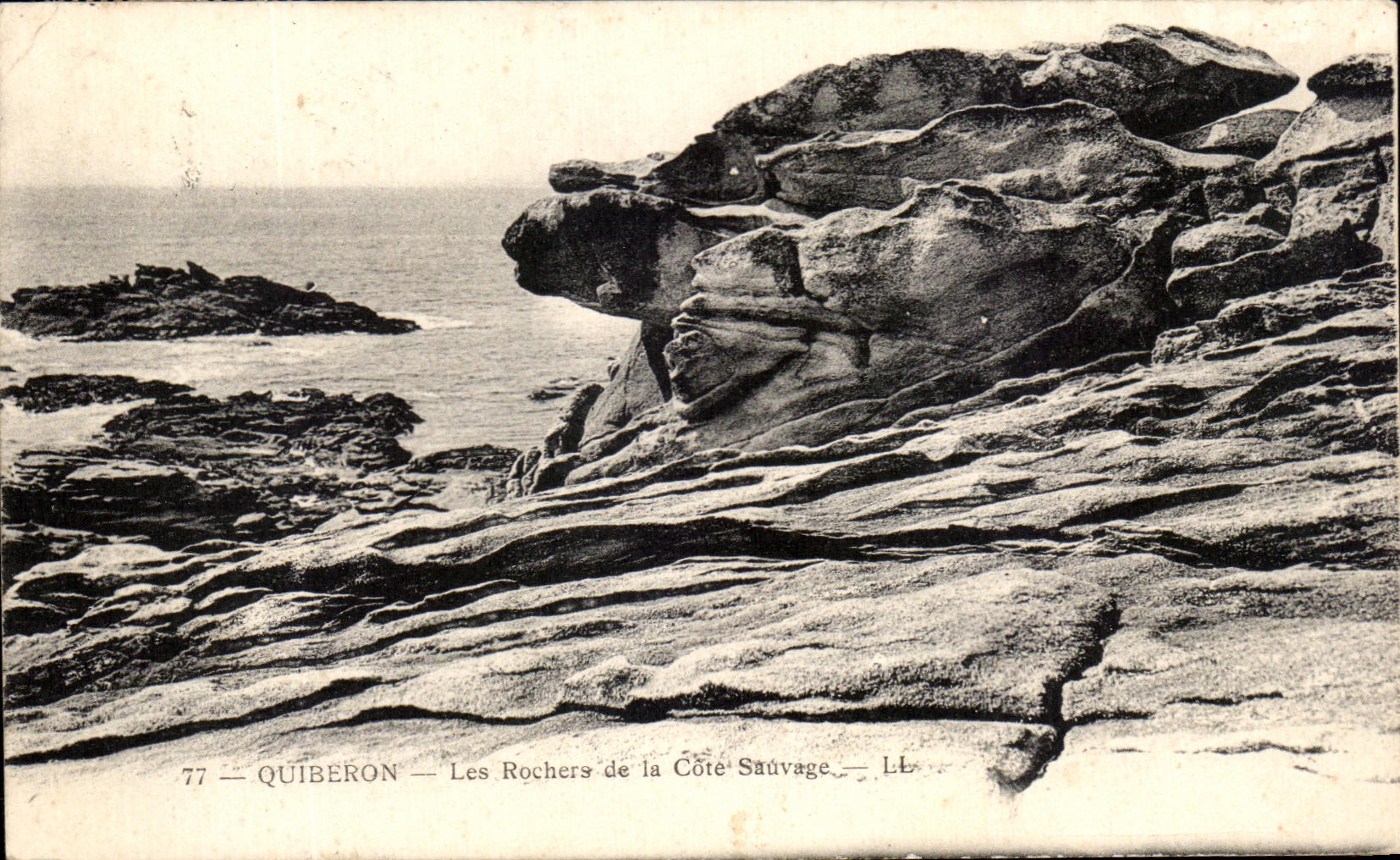 CPA Quiberon Les Rochers De La Cote Sauvage