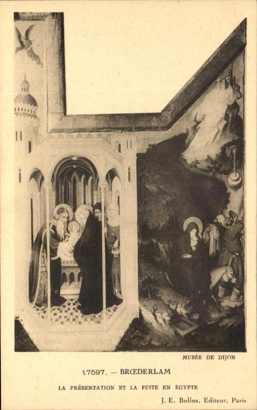 CPA Broederlam La Presentation Et La Fuite En Egypte Musee de Dijon