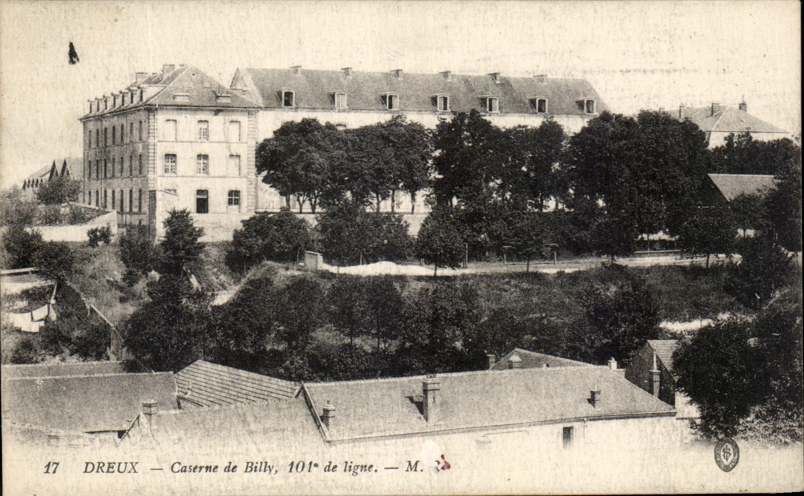 CPA Dreux Caserne de Billy 101em de ligne Militaria