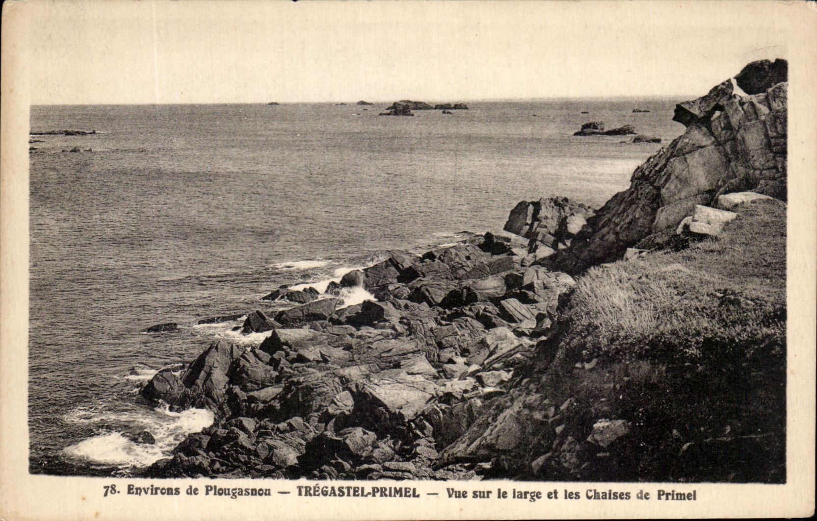 CPA Environs de Plougasnou Tregastel Primel Vue sur le large et les Chaises de Primel