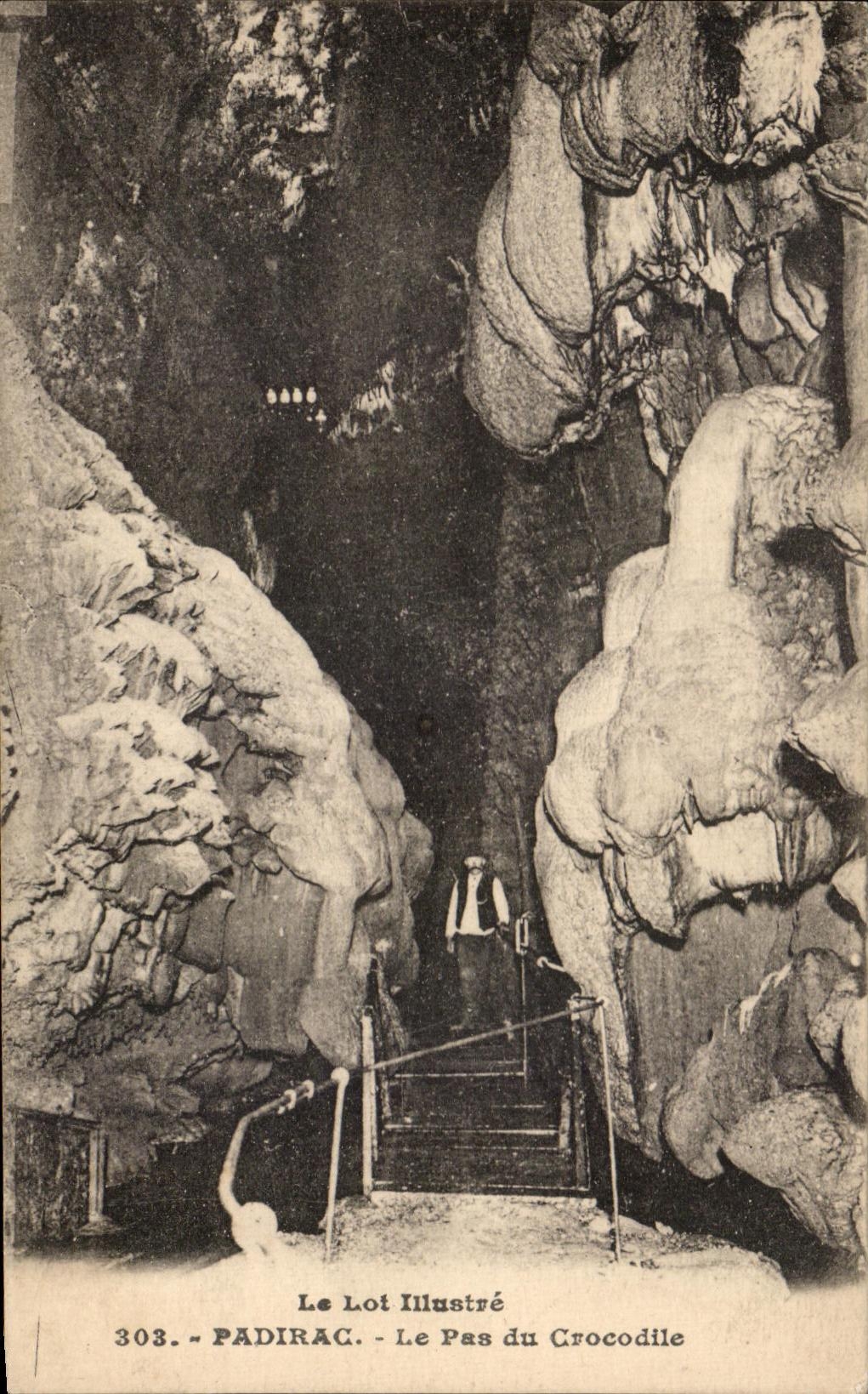 CPA Le Lot Iilustre Padirac Le Pas du Crocodile