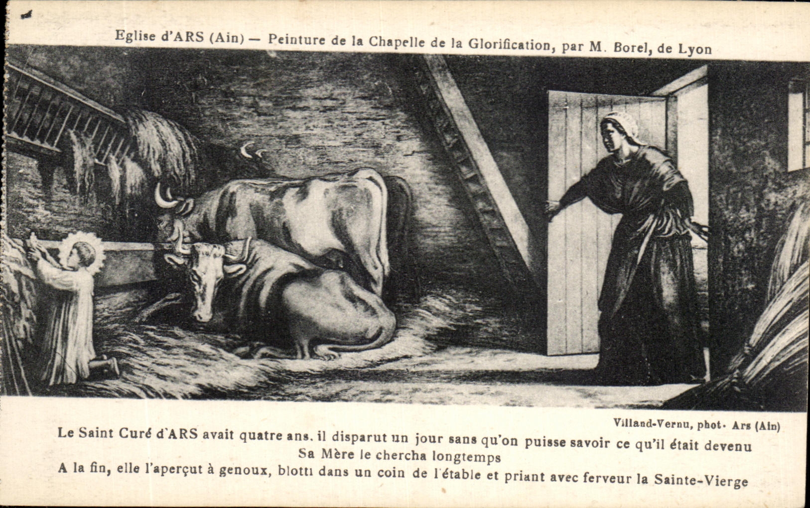 CPA Eglise d'Ars Peinture de la chapelle de la glorification par M Borel de Lyon