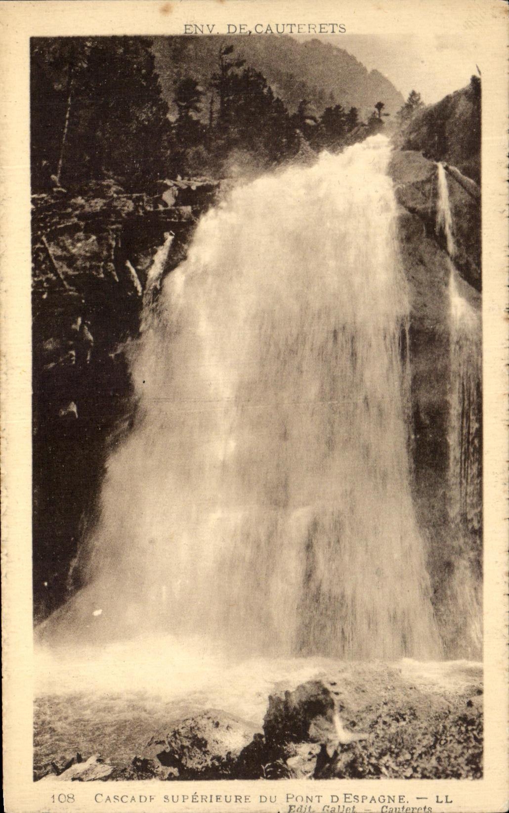 CPA De Cauterets Cascade Superieure Du Pont D'Espagne