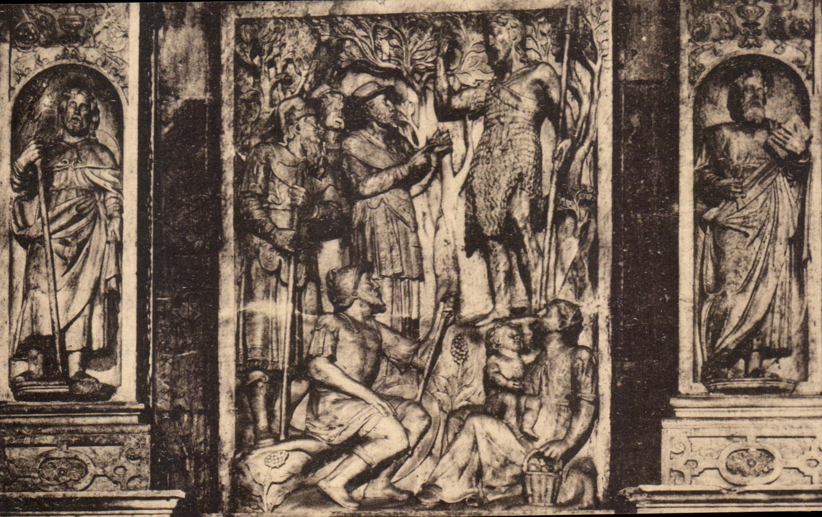 CPA Cathedrale St Jean Baptiste de Perpignan Details Du Grand Retable en marbre blanc du Choeur