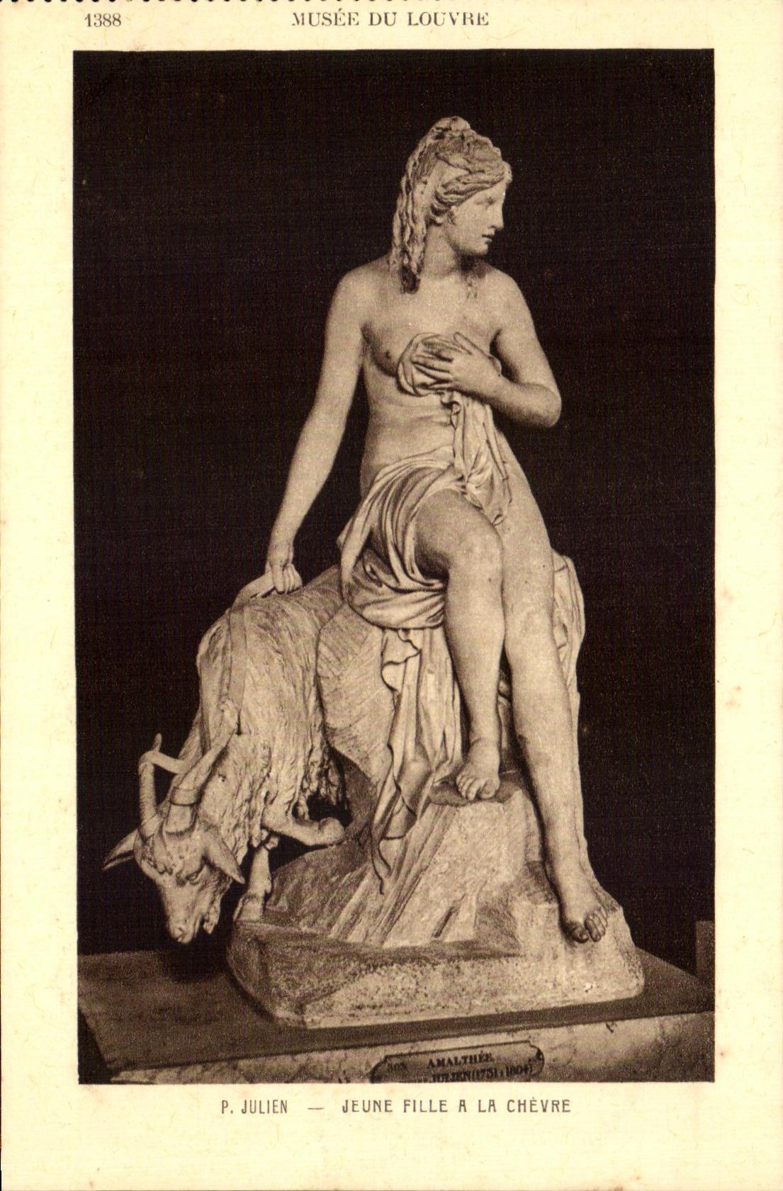 CPA Musee De Louvre Julien Jeune Fille A La Chevre Paris 
