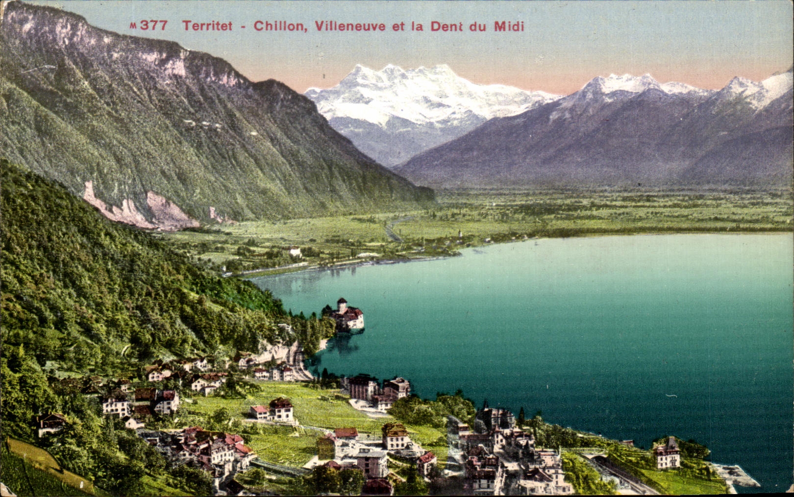 CPA Territet Chillon villeneuve Et La Dent Du Midi