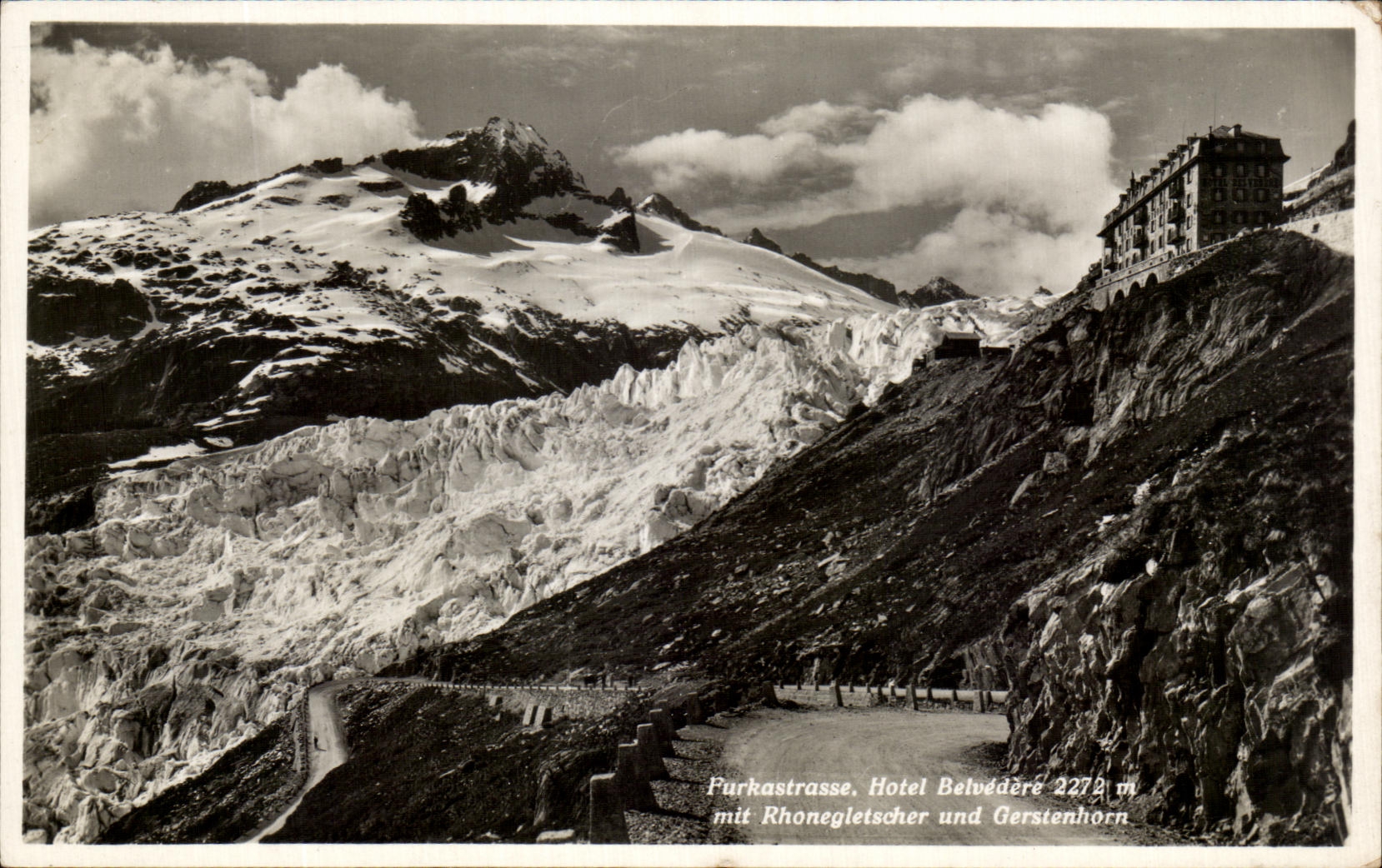 CPA Purkastrasse Hotel Belvedere Mit Rhonegletscher Und Gerstenhorn