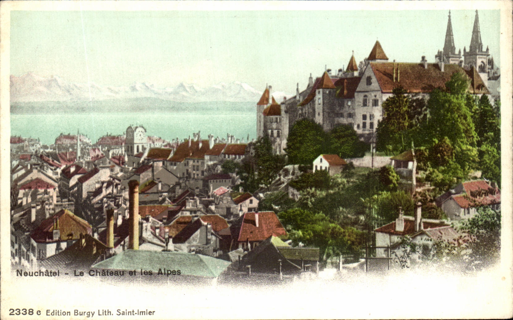 CPA Neuchatel le Chateau Et Les Alpes