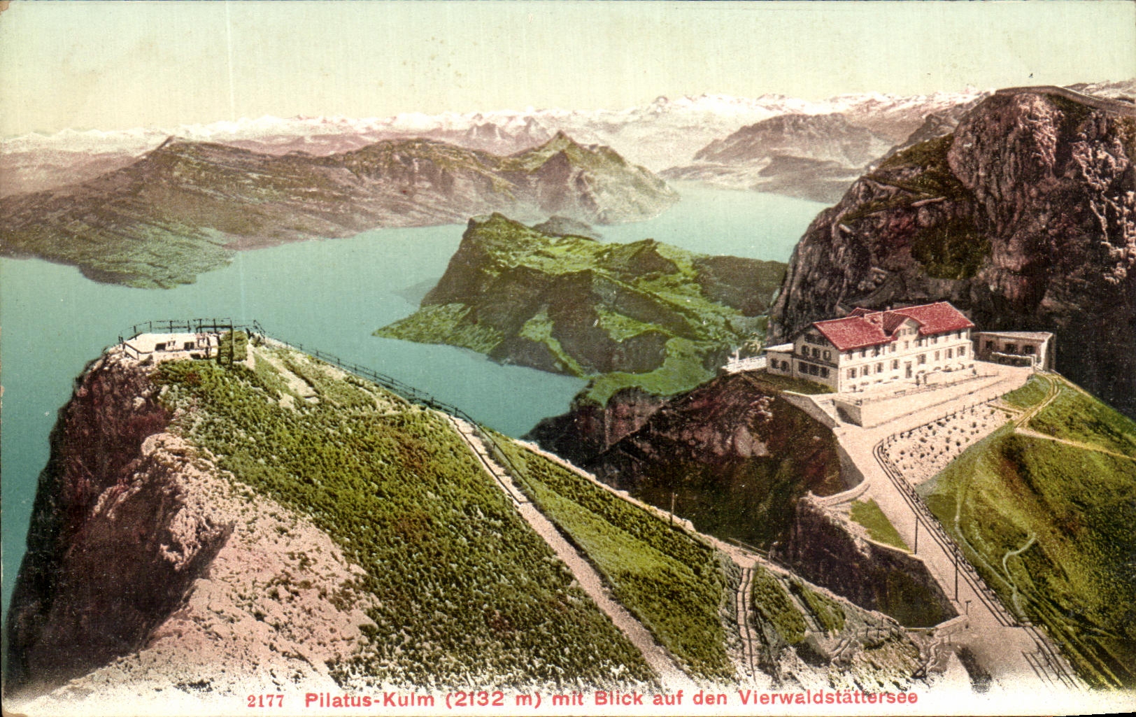 CPA Pilatus Kulm mit Blick auf den Vierwaldstatersee