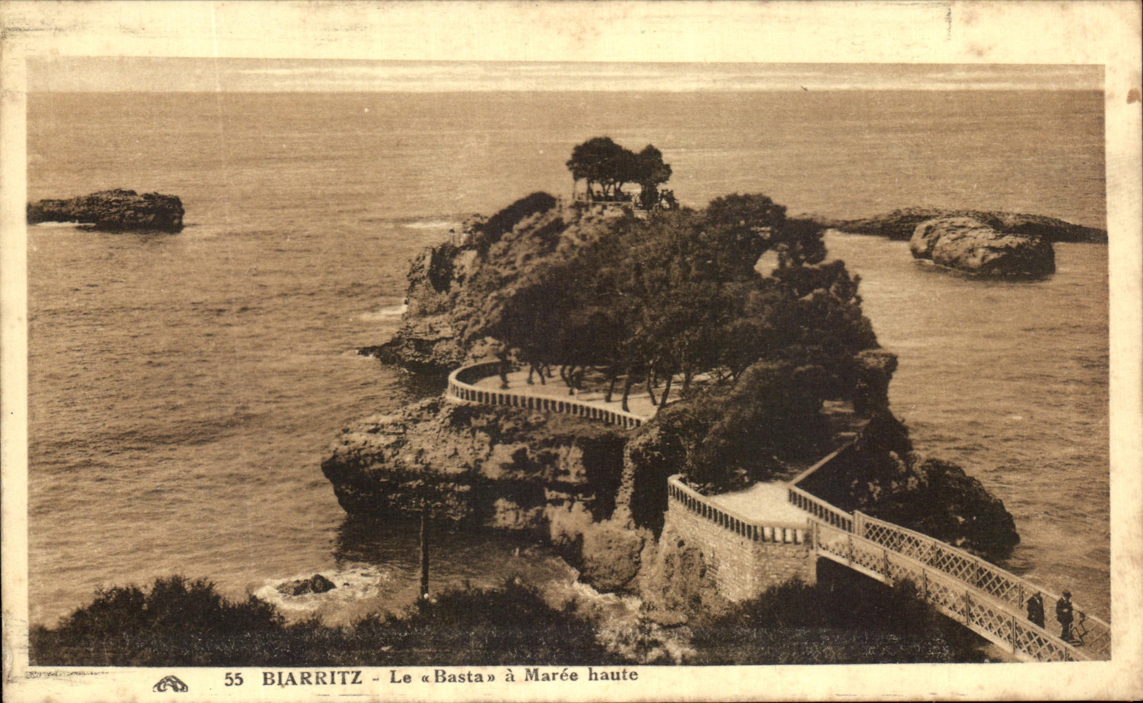 CPA Biarritz le Basta a Maree Haute