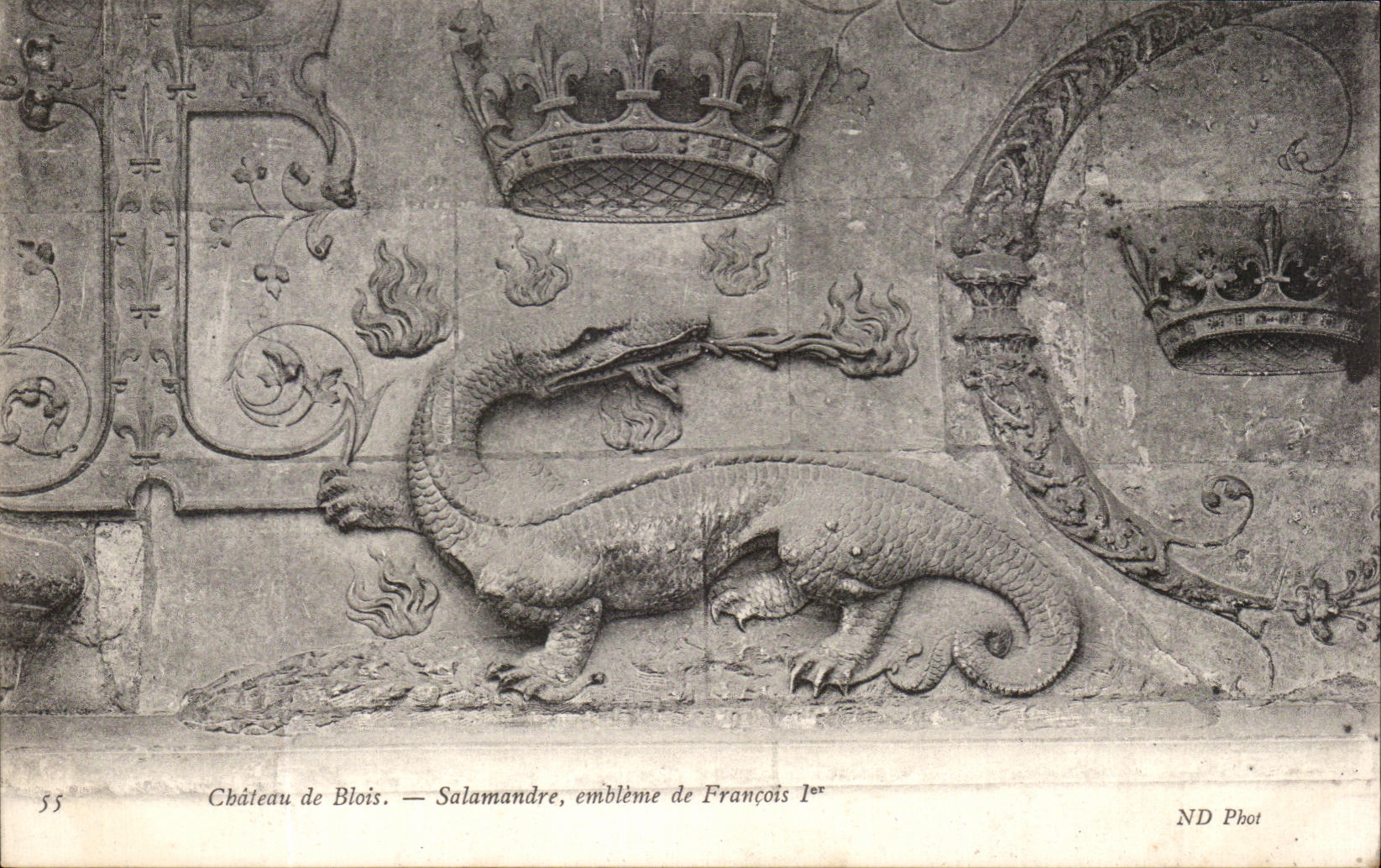 CPA Chateau de Blois Salamandre embleme de Francois 1er
