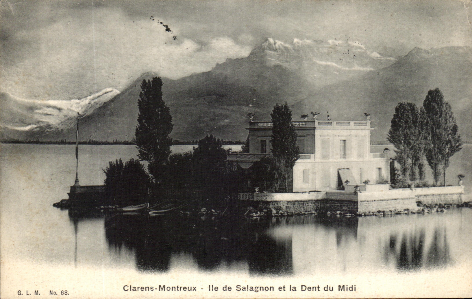 CPA Clarens Montreux Ile De Salagnon Et La Dent Du Midi