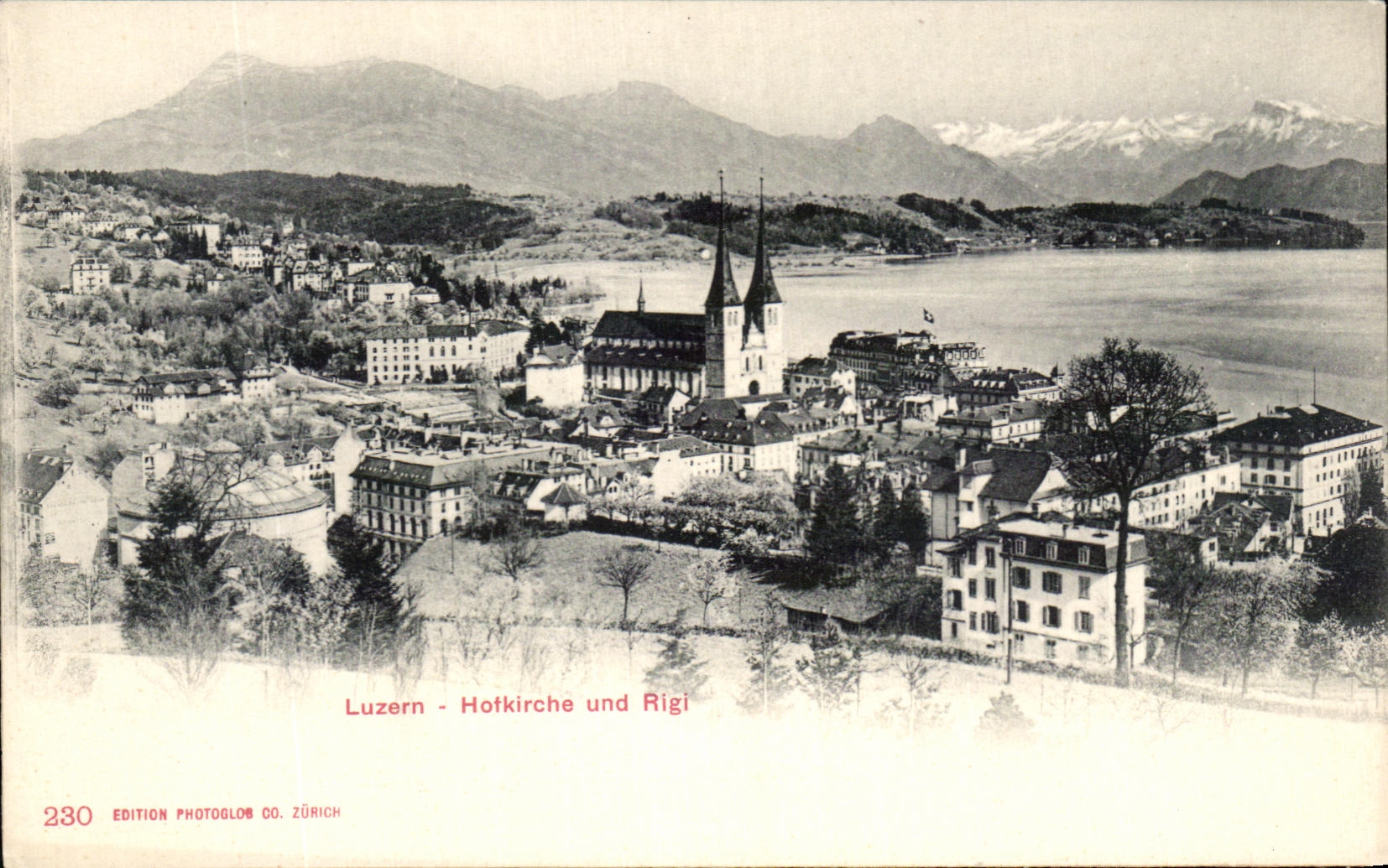 CPA Luzern Hotkirche Und Rigi