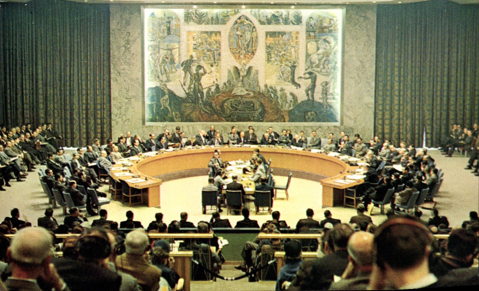 CPSM United Nations Nations Unies Security Council Chamber A General View Of The New York