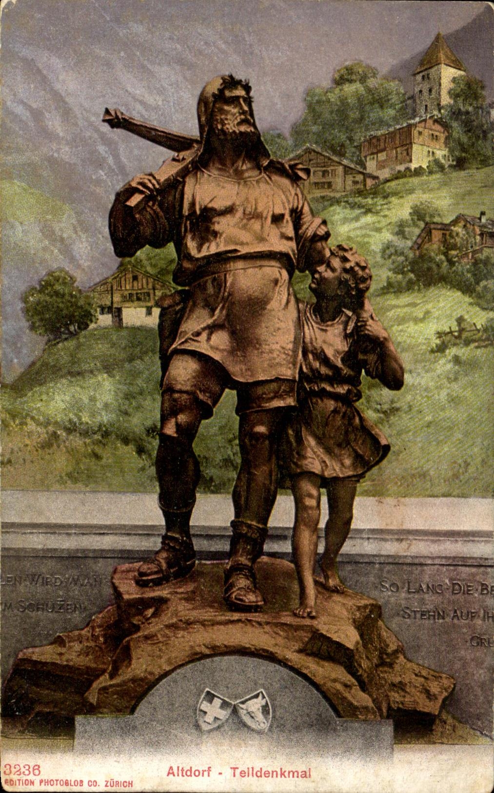 CPA Altdorf Telldenkmal Guillaume Tell