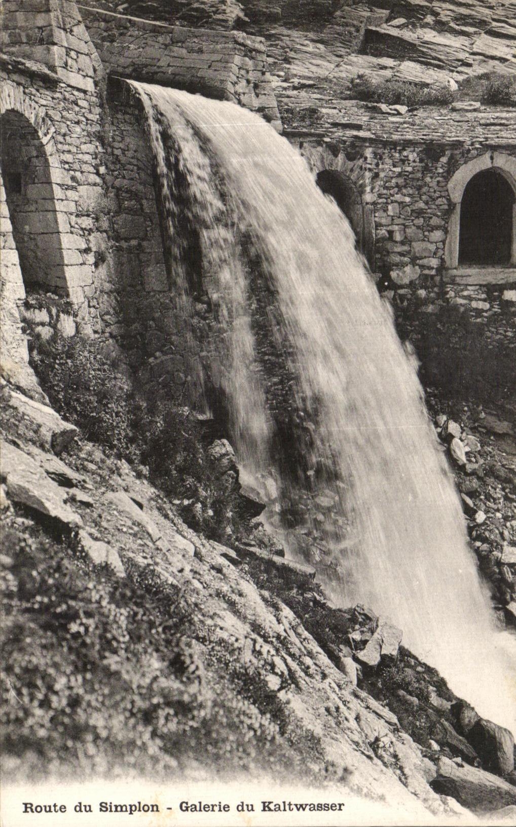 CPA Route Du Simplon Galerie Du Kaltwasser