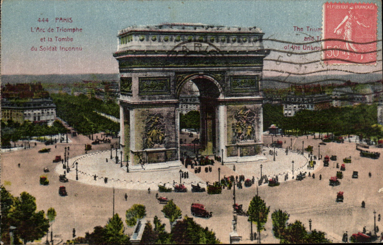 CPA Paris l'Arc de Triomphe Et La Tombe Du Soldat Inconnu