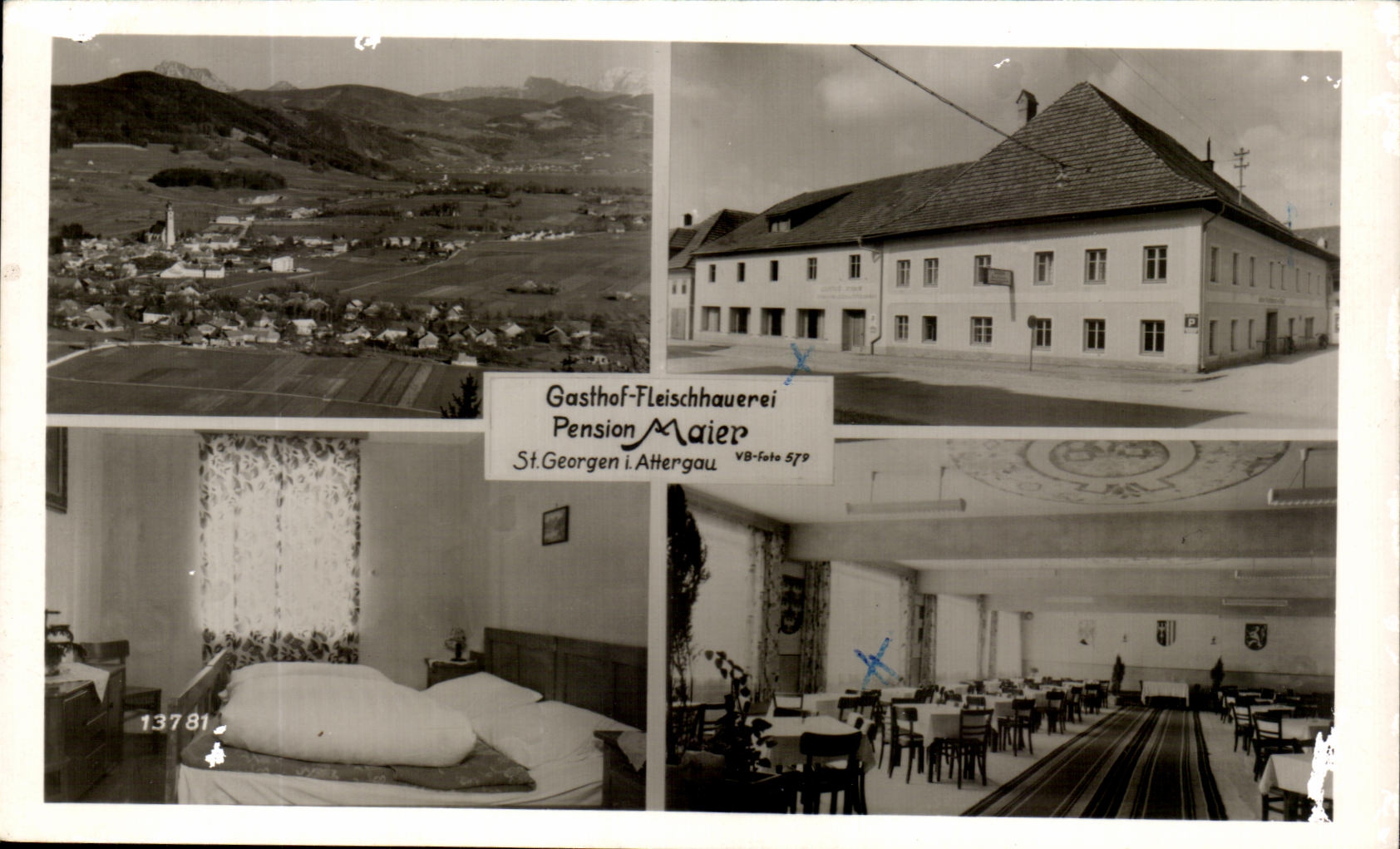 CPA Gasthof Fleischhauerei Pension Maier St Gerogen i Attergau