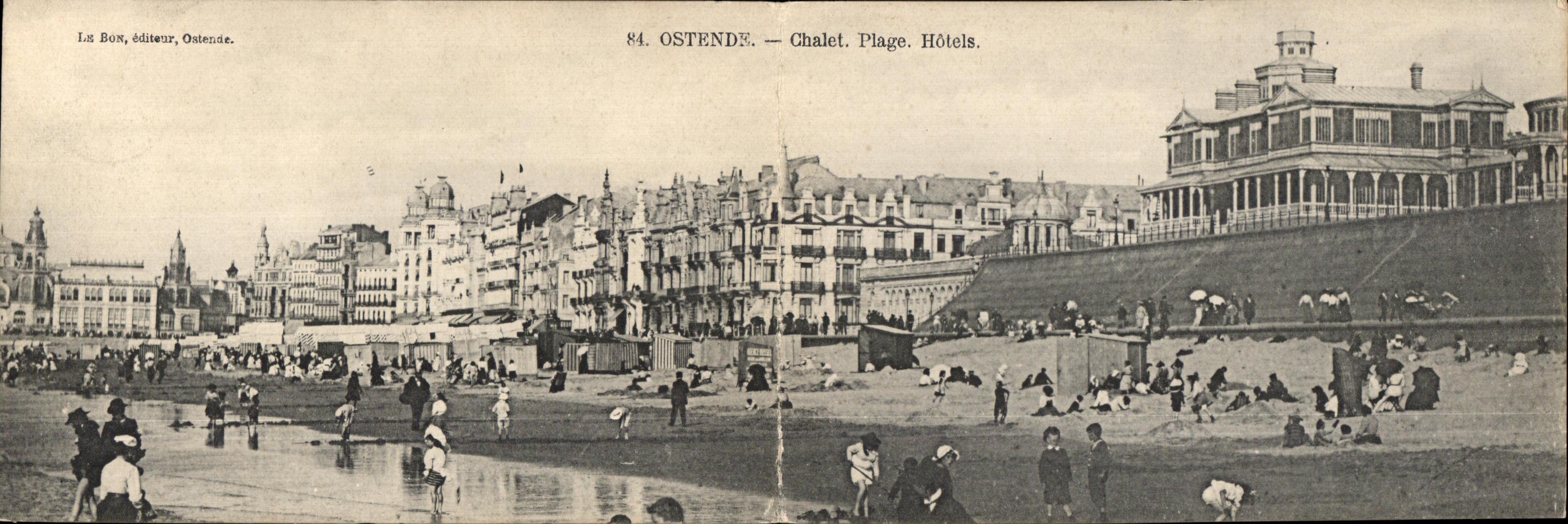 Two Part Card Ostend Country cottage Beach Hotels