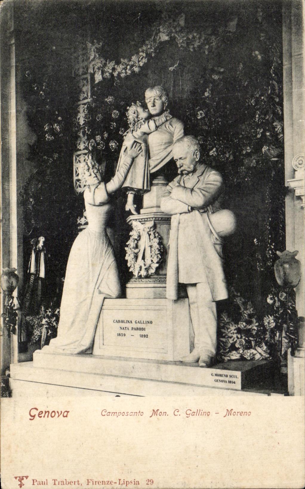 CPA Genova Camposanto mi Galline Moreno