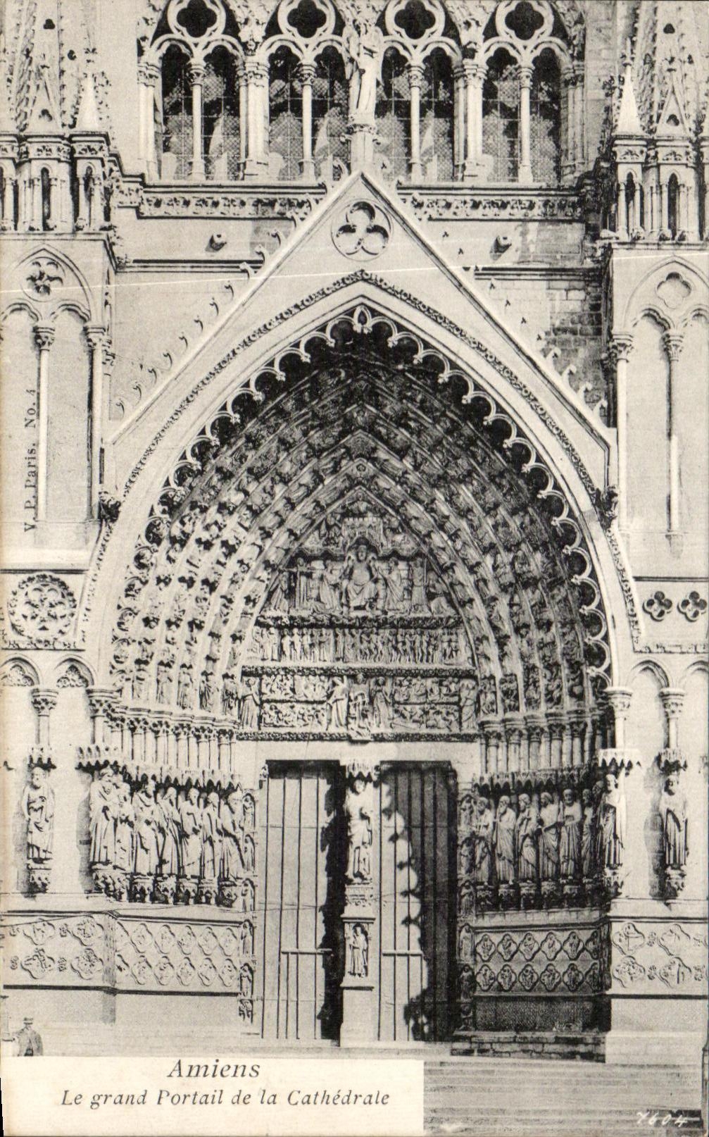 CPA Amiens the large Gate of Cathedrate