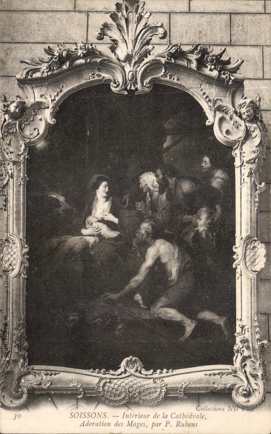 CPA Interior Soissons of the Cathedral Worship of the Magi by Rubens