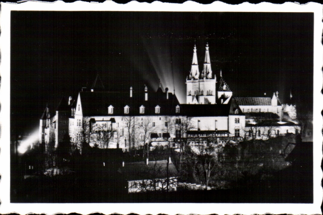 CPSM Neuchatel Castle and Collegial Illuminee