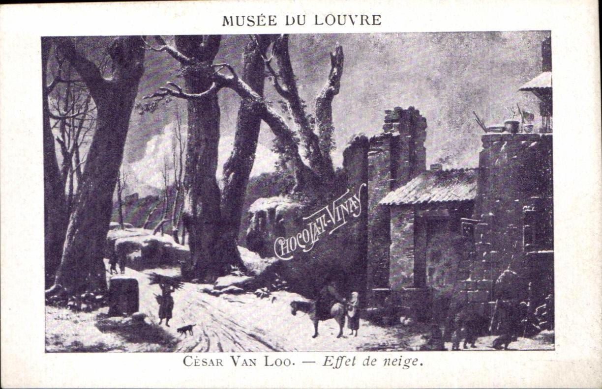 CPA Museum Of Louvre Cesar Van Loo Effect Snow
