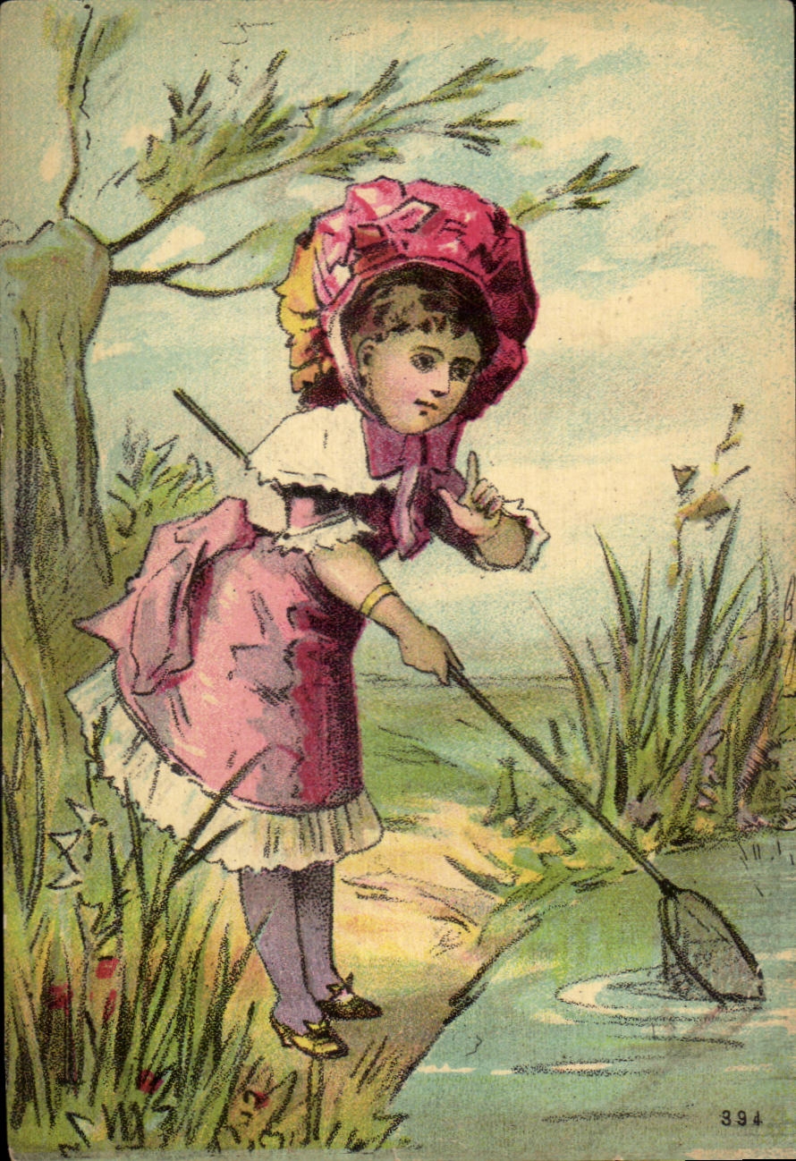 Chromo enfant Epuisette