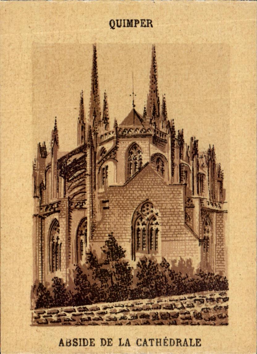 CPA Quimper Apse of the Cathedral