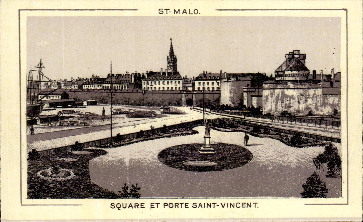 CPA St Malo Square Et Porte Saint Vincent