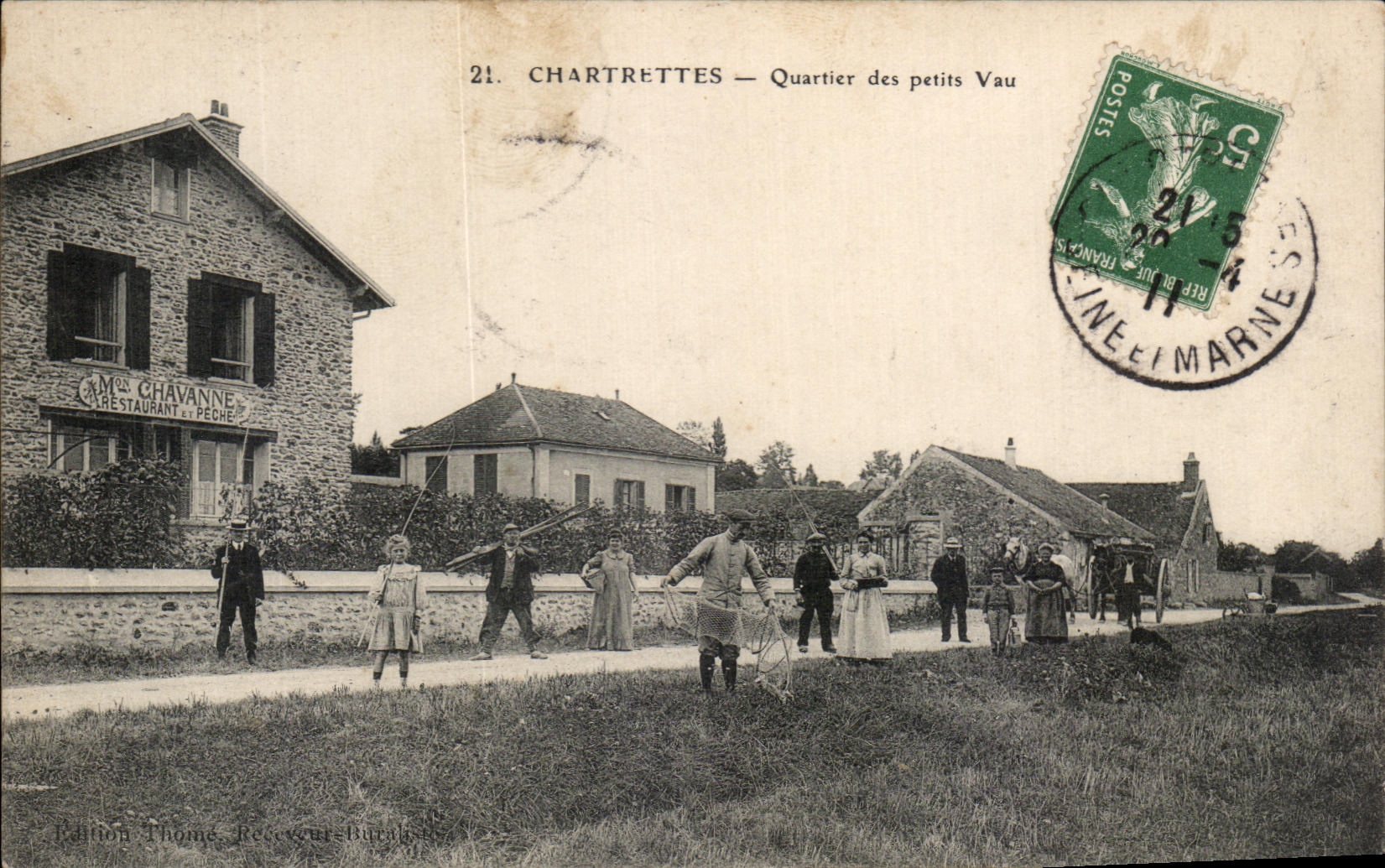 CPA Chartrettes District of small Vau Bow net of sin Chavanne House Restoring of sin