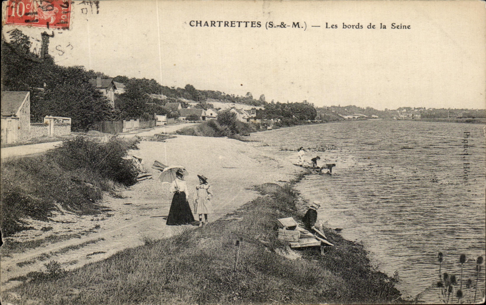 CPA Chartrettes edges of the Seine