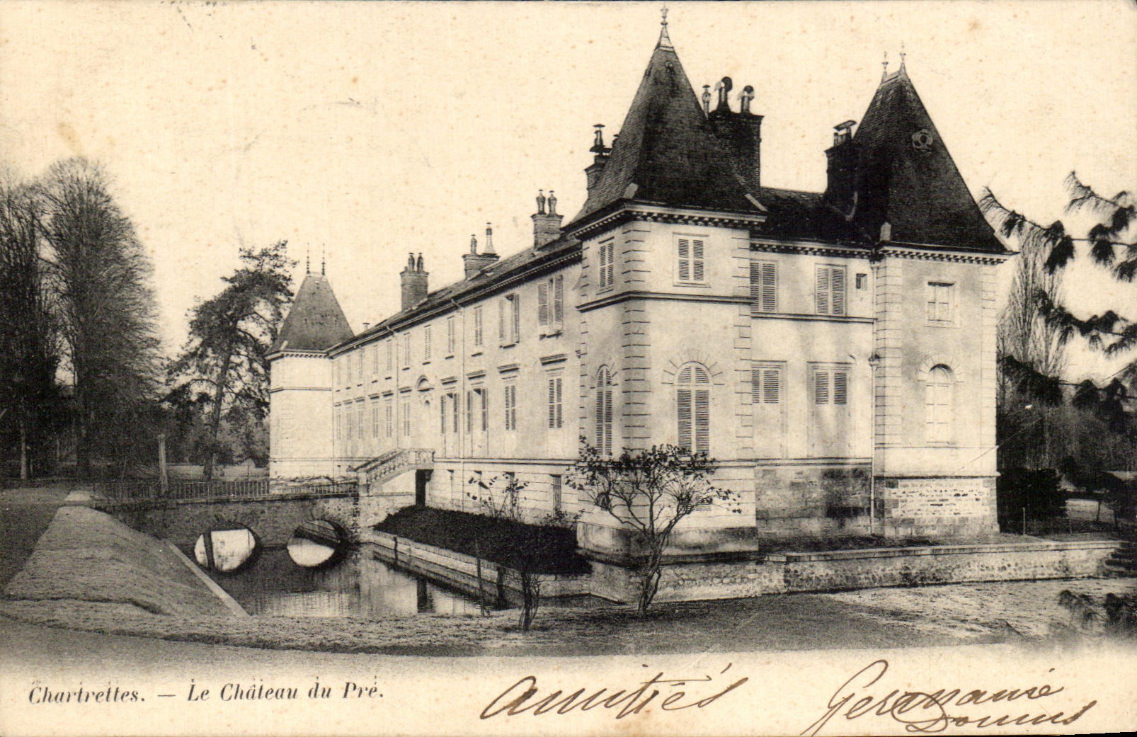 CPA Chartrettes the Castle Of Pre