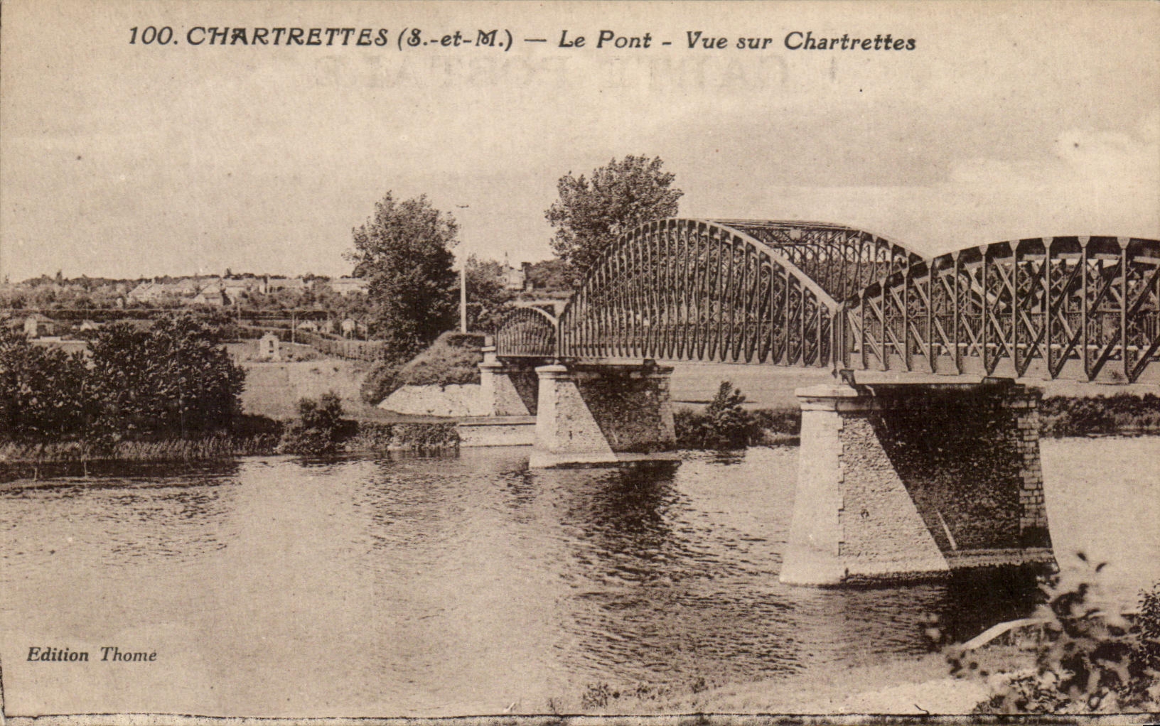CPA Chartrettes the Bridge Seen On Chartrettes